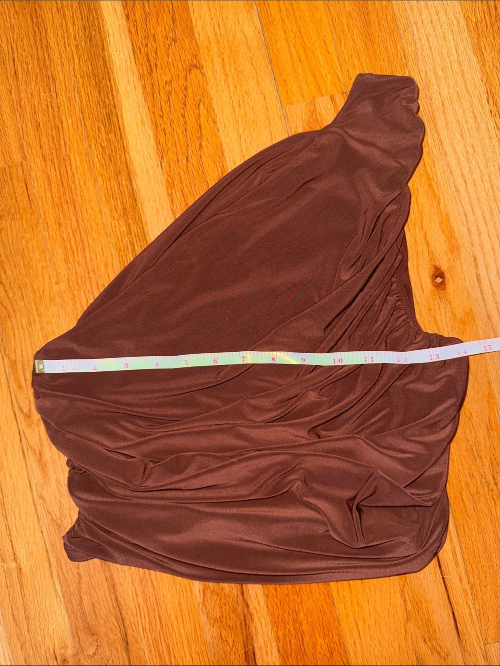 Express Brown Asymmetrical Draped Skirt - Picture 3 of 3